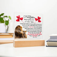 To My Daughter Old Lion – Acrylic Square