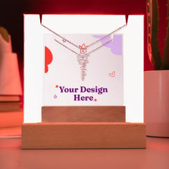 Keepsake Acrylic with Graduation Cap Name Necklace Bundle