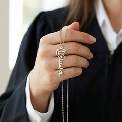 Graduation Cap Name Necklace