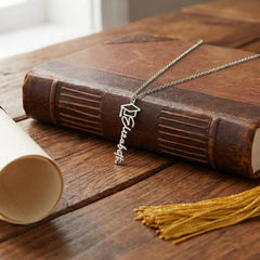 Graduation Cap Name Necklace